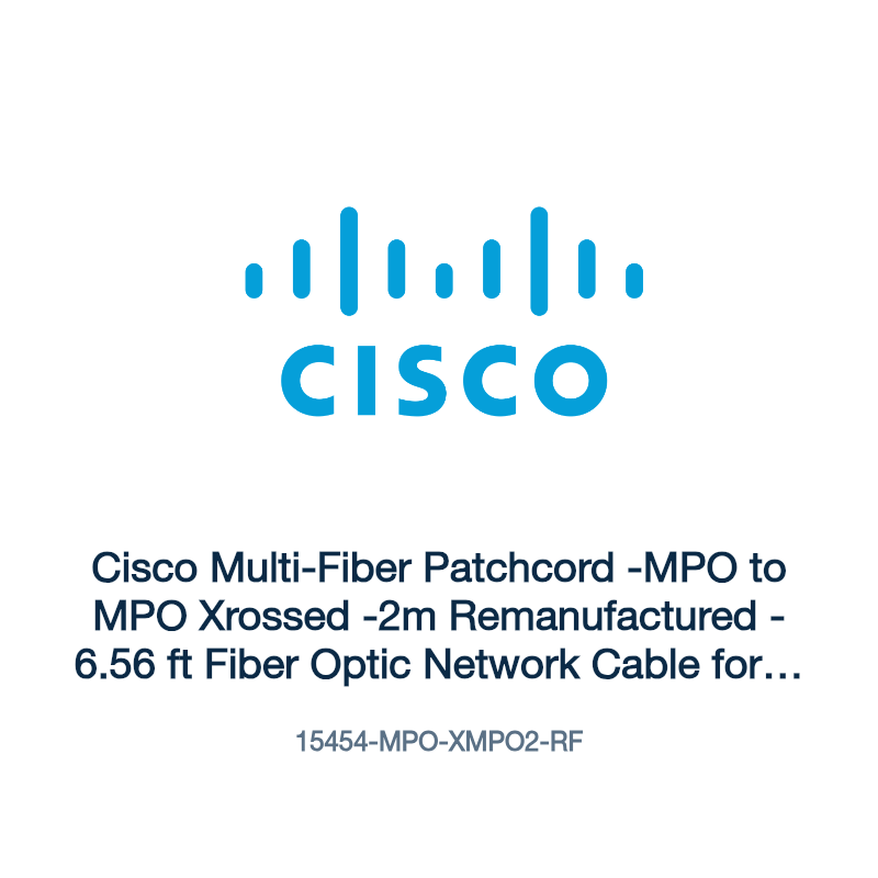 15454-MPO-XMPO2-RF: Cisco Multi-Fiber Patchcord -MPO to MPO Xrossed -2m Remanufactured