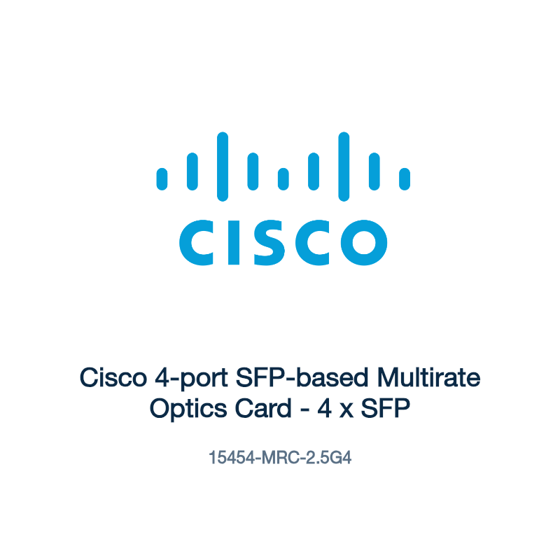 15454-MRC-2.5G4: Cisco 4-port SFP-based Multirate Optics Card