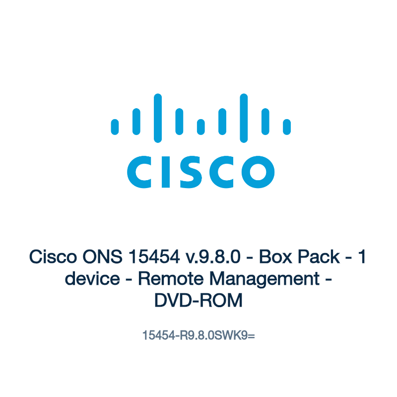 15454-R9.8.0SWK9=: Cisco ONS 15454 v.9.8.0