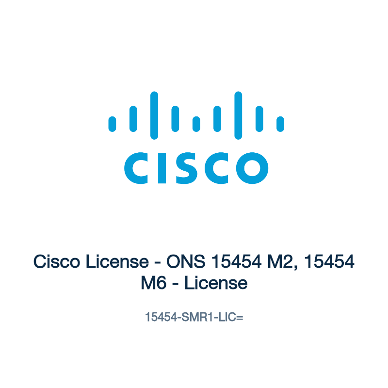 15454-SMR1-LIC=: Cisco License - ONS 15454 M2, 15454 M6 - License