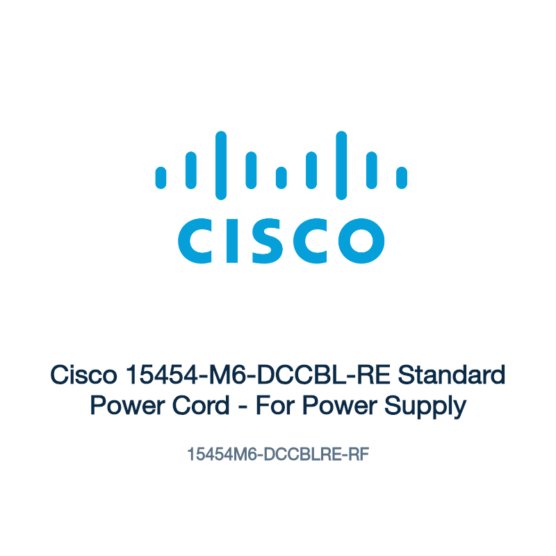 15454M6-DCCBLRE-RF: Cisco 15454-M6-DCCBL-RE Standard Power Cord