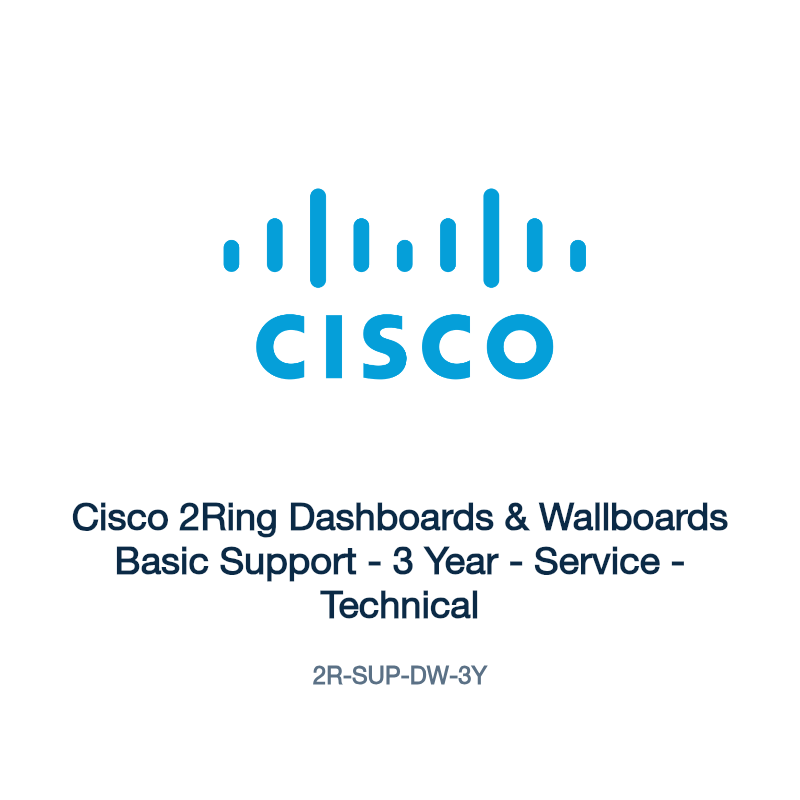 2R-SUP-DW-3Y: Cisco 2Ring Dashboards & Wallboards Basic Support