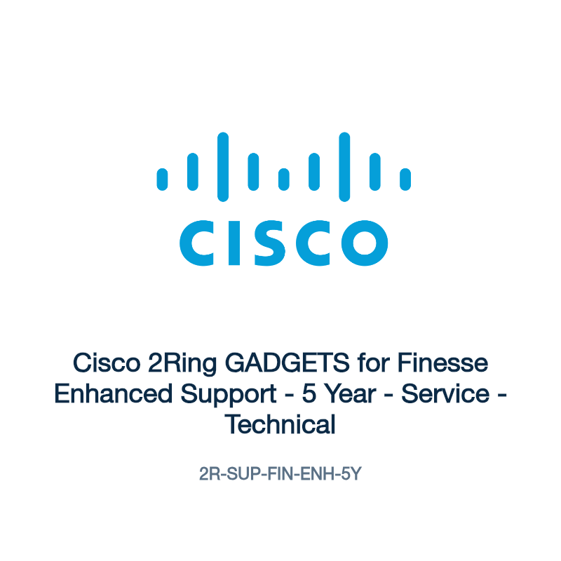 2R-SUP-FIN-ENH-5Y: Cisco 2Ring GADGETS for Finesse Enhanced Support