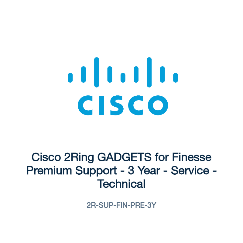2R-SUP-FIN-PRE-3Y: Cisco 2Ring GADGETS for Finesse Premium Support