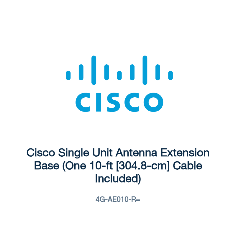 4G-AE010-R=: Cisco Single Unit Antenna Extension Base (One 10-ft [304.8-cm] Cable