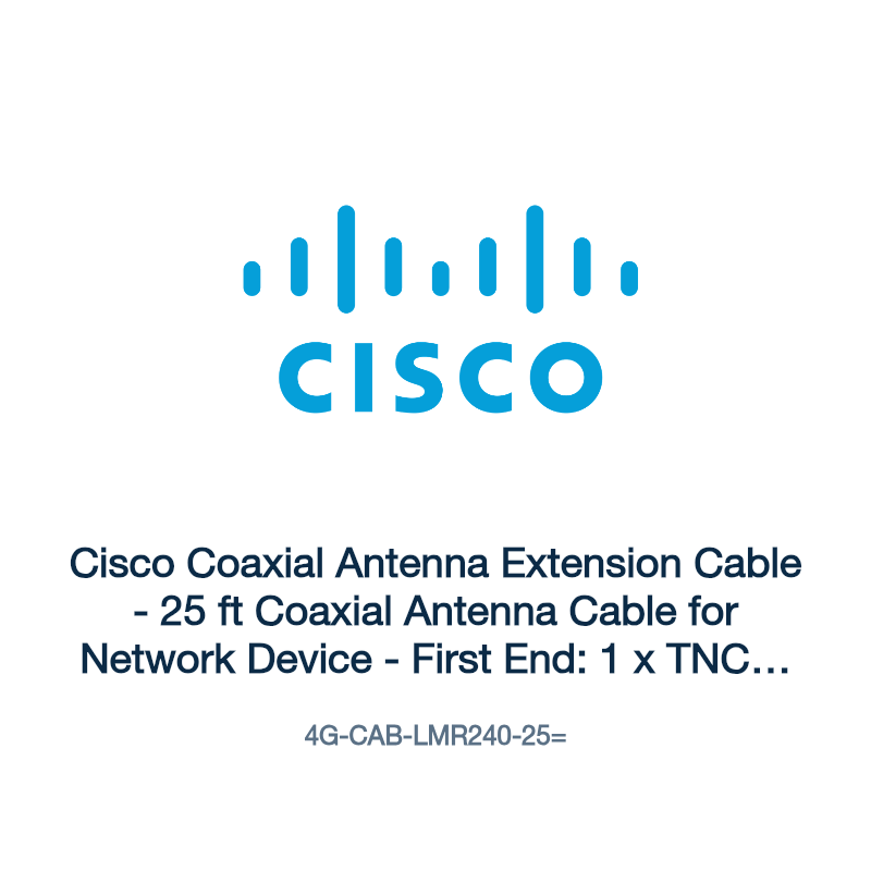4G-CAB-LMR240-25=: Cisco Coaxial Antenna Extension Cable
