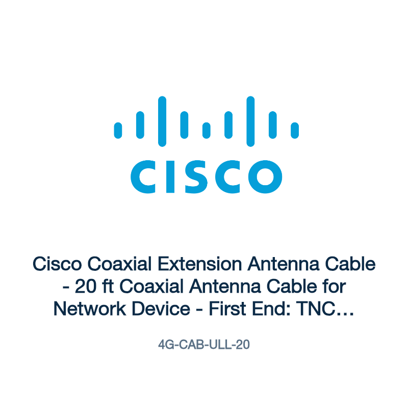 4G-CAB-ULL-20: Cisco Coaxial Extension Antenna Cable