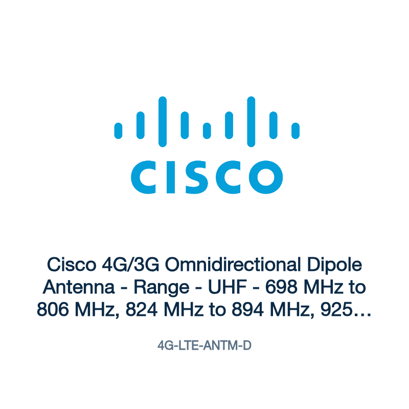 4G-LTE-ANTM-D: Cisco 4G/3G Omnidirectional Dipole Antenna