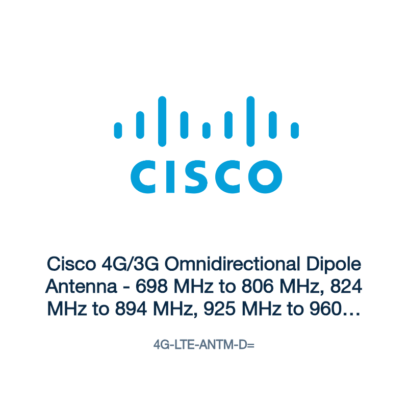 4G-LTE-ANTM-D=: Cisco 4G/3G Omnidirectional Dipole Antenna