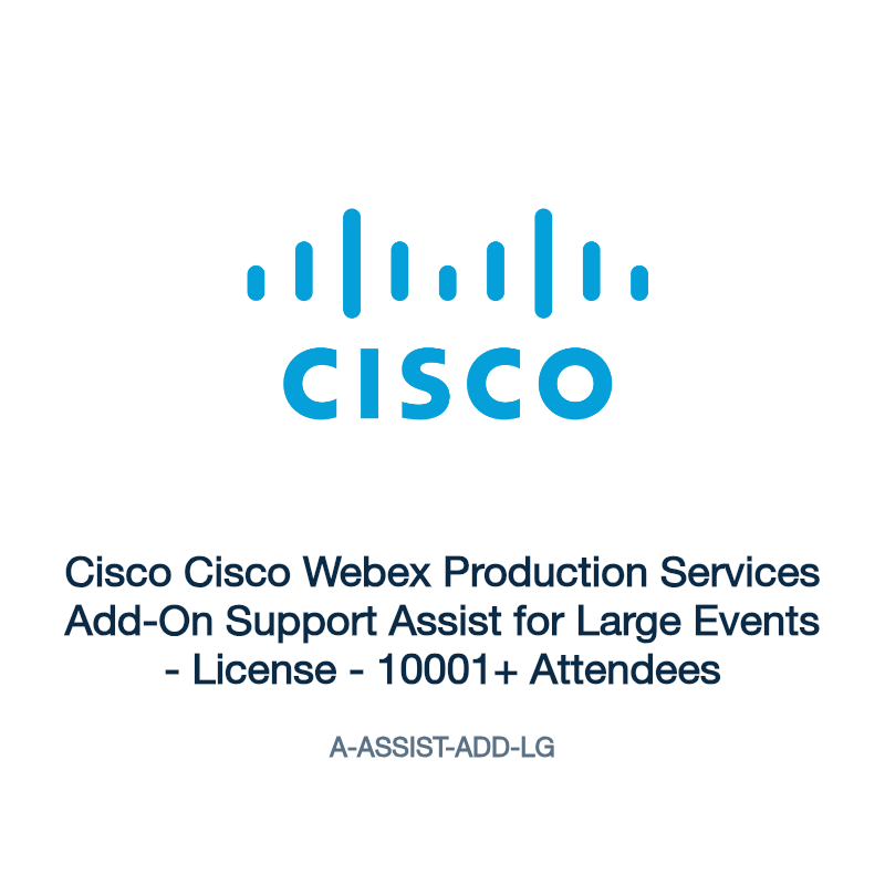 A-ASSIST-ADD-LG: Cisco Cisco Webex Production Services Add-On Support Assist for Large
