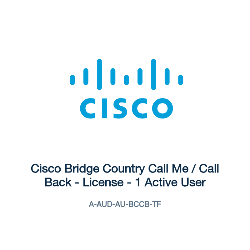 A-AUD-AU-BCCB-TF: Cisco Bridge Country Call Me / Call Back