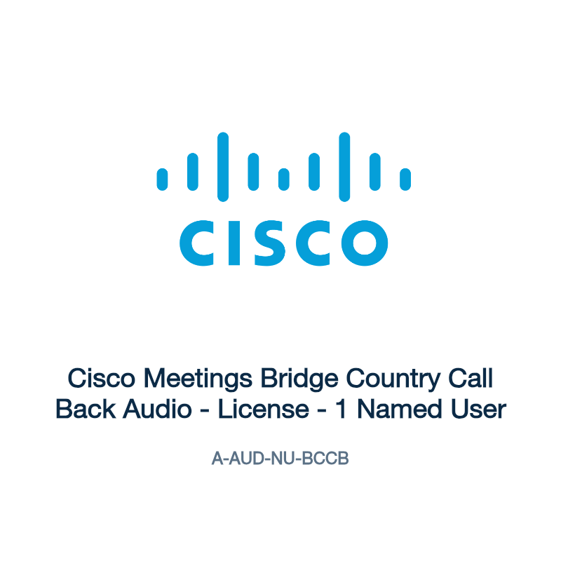 A-AUD-NU-BCCB: Cisco Meetings Bridge Country Call Back Audio