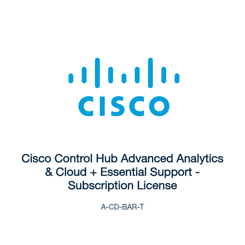 A-CD-BAR-T: Cisco Control Hub Advanced Analytics & Cloud + Essential Support