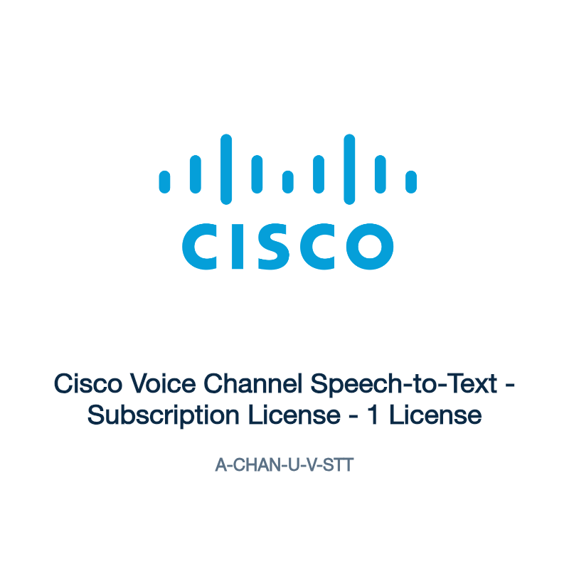 A-CHAN-U-V-STT: Cisco Voice Channel Speech-to-Text