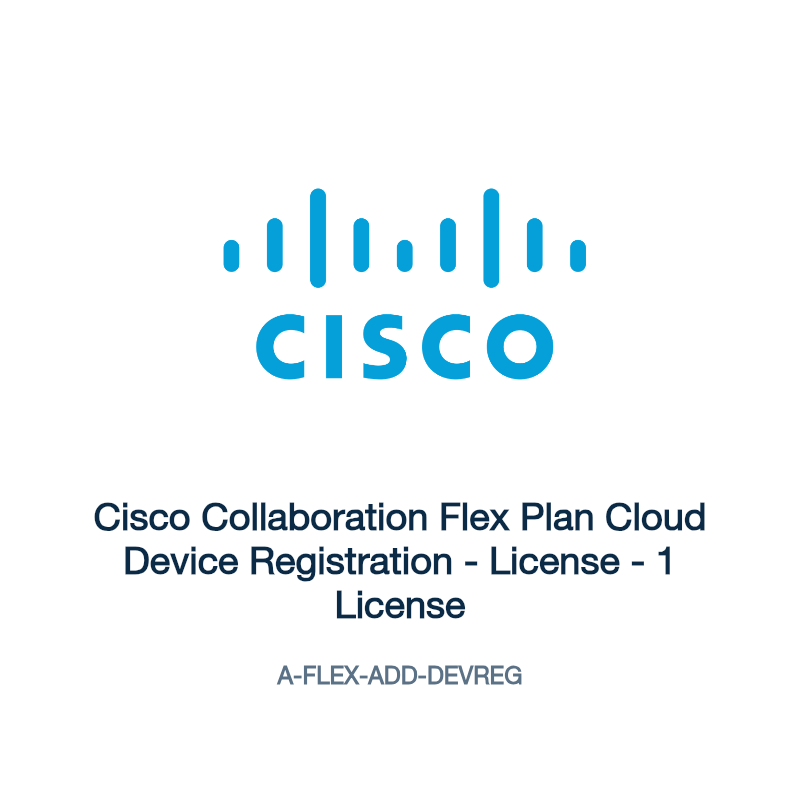 A-FLEX-ADD-DEVREG: Cisco Collaboration Flex Plan Cloud Device Registration