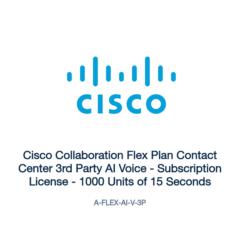 A-FLEX-AI-V-3P: Cisco Collaboration Flex Plan Contact Center 3rd Party AI Voice