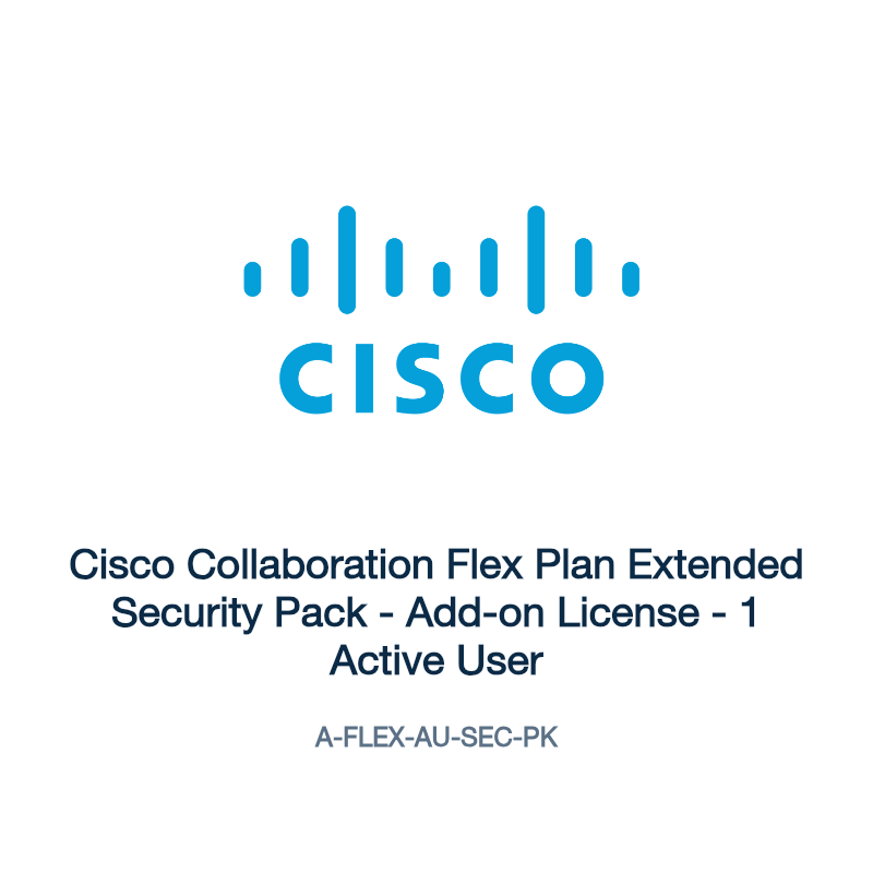 A-FLEX-AU-SEC-PK: Cisco Collaboration Flex Plan Extended Security Pack