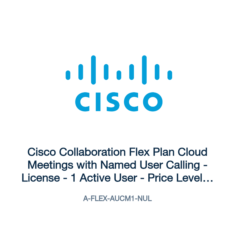 A-FLEX-AUCM1-NUL: Cisco Collaboration Flex Plan Cloud Meetings with Named User Calling