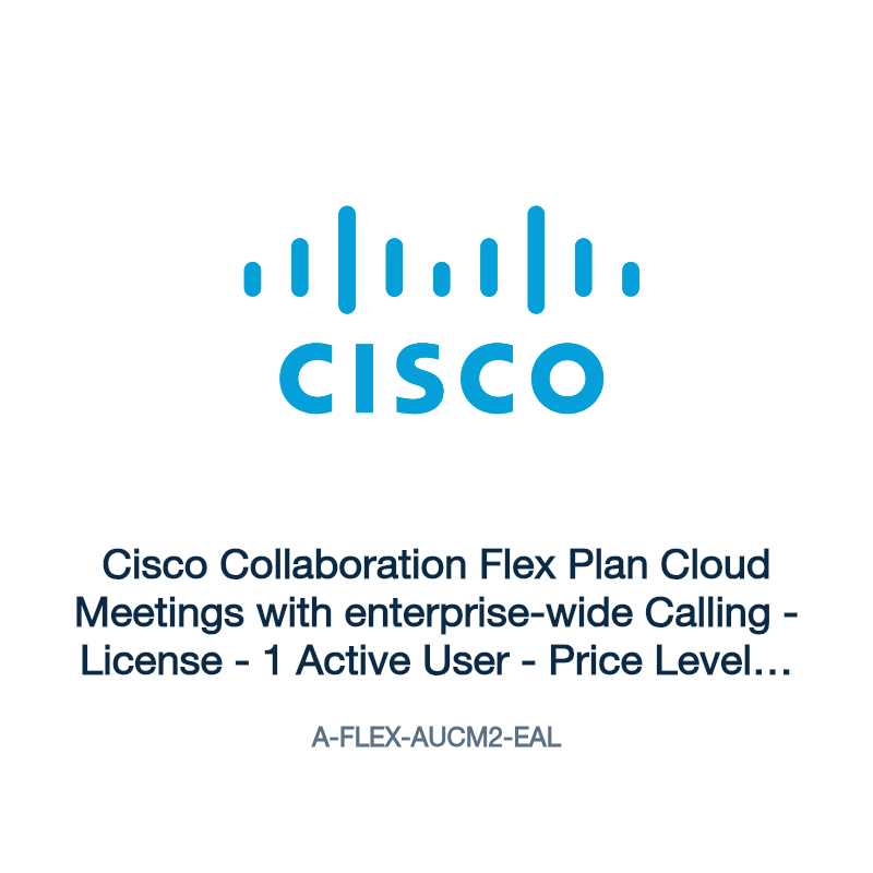 A-FLEX-AUCM2-EAL: Cisco Collaboration Flex Plan Cloud Meetings with enterprise-wide
