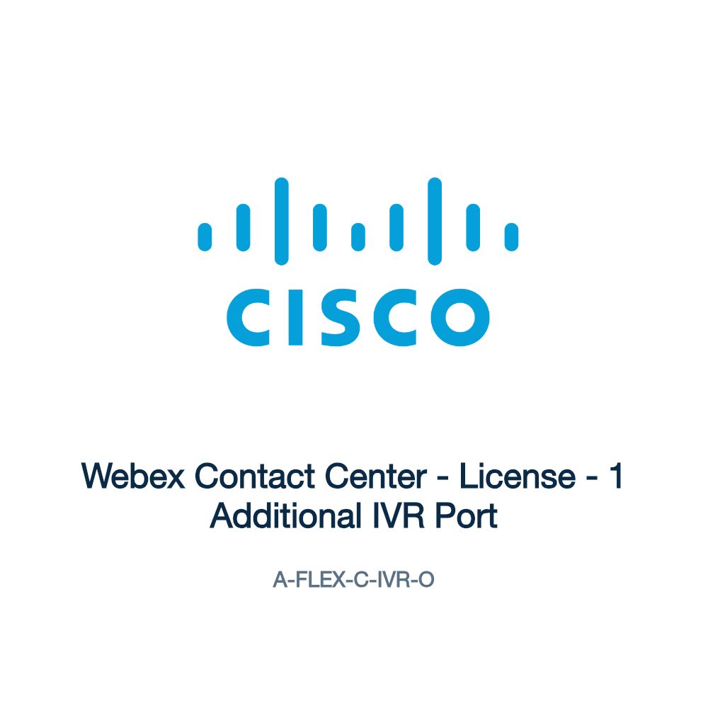 A-FLEX-C-IVR-O: Webex Contact Center