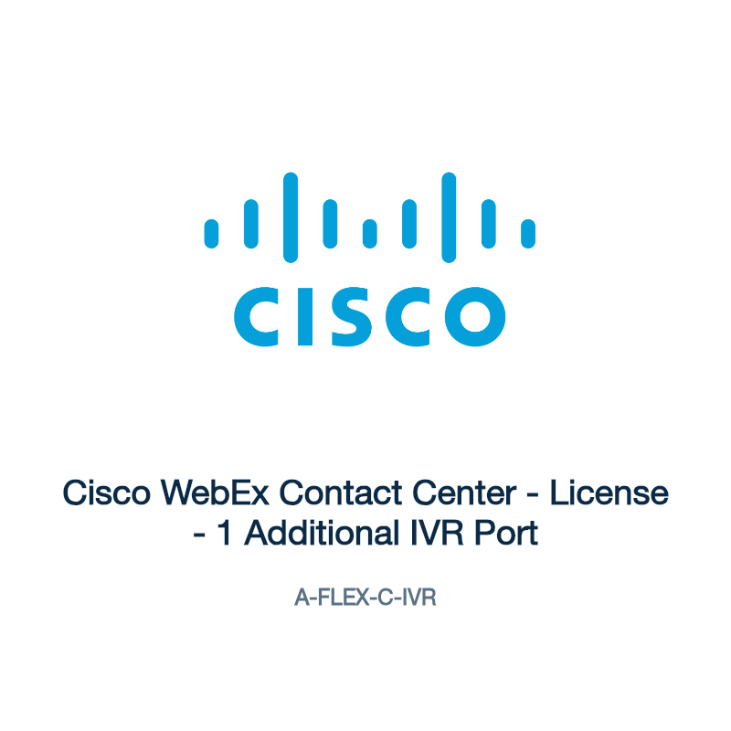 A-FLEX-C-IVR: Cisco WebEx Contact Center