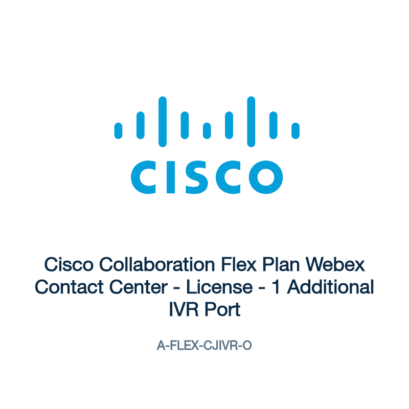 A-FLEX-CJIVR-O: Cisco Collaboration Flex Plan Webex Contact Center