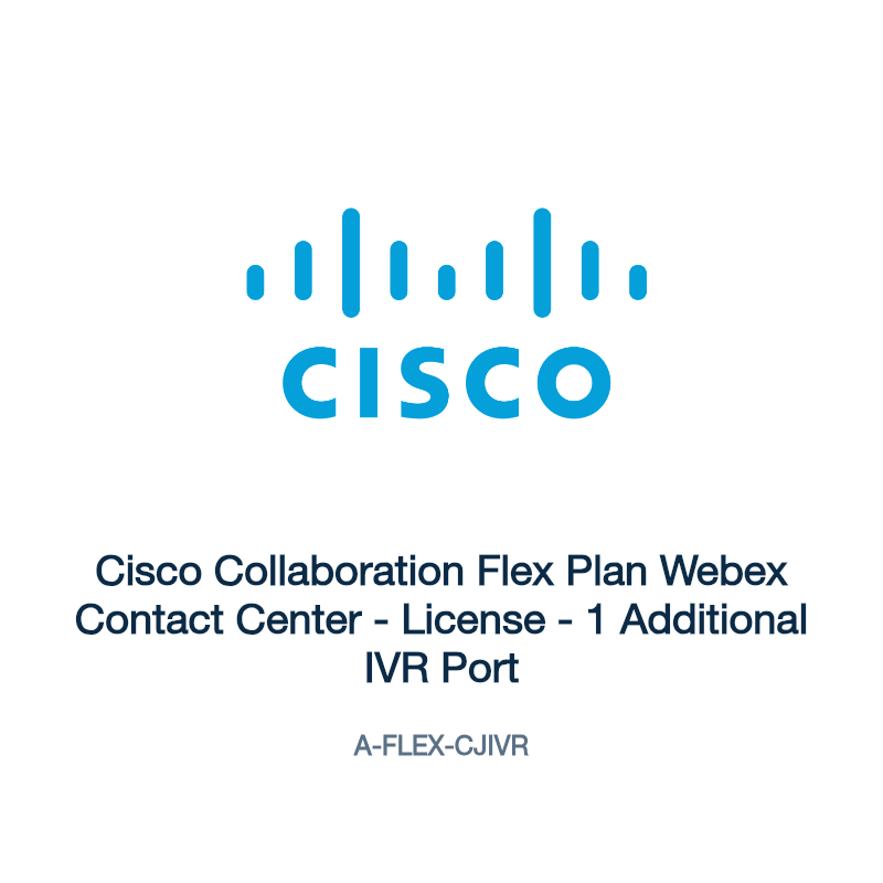 A-FLEX-CJIVR: Cisco Collaboration Flex Plan Webex Contact Center