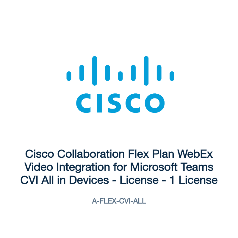 A-FLEX-CVI-ALL: Cisco Collaboration Flex Plan WebEx Video Integration for Microsoft