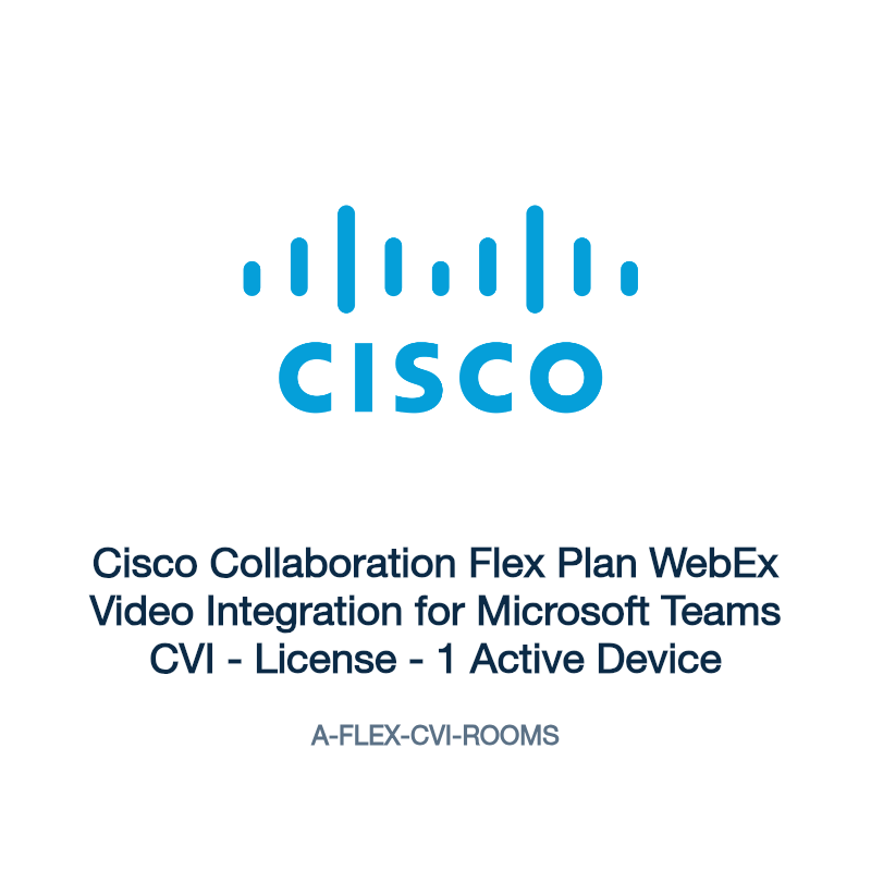 A-FLEX-CVI-ROOMS: Cisco Collaboration Flex Plan WebEx Video Integration for Microsoft
