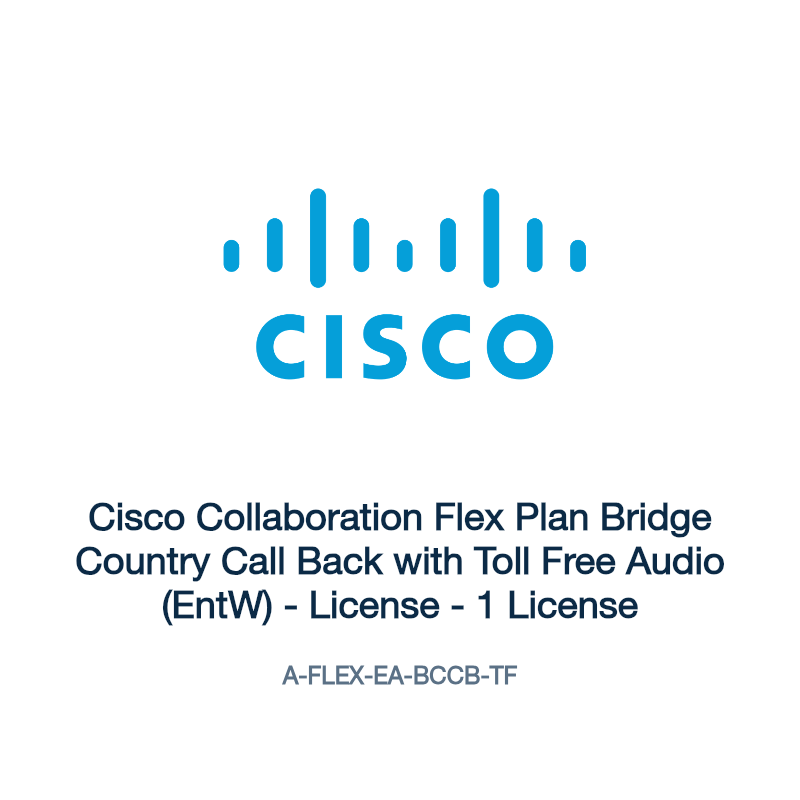 A-FLEX-EA-BCCB-TF: Cisco Collaboration Flex Plan Bridge Country Call Back with Toll Free