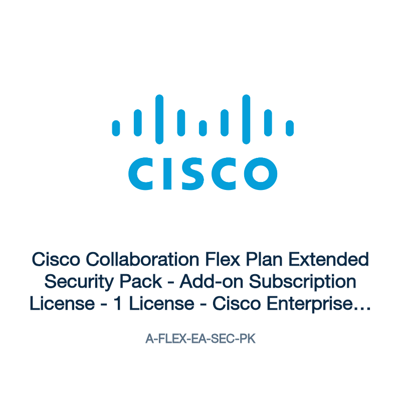 A-FLEX-EA-SEC-PK: Cisco Collaboration Flex Plan Extended Security Pack