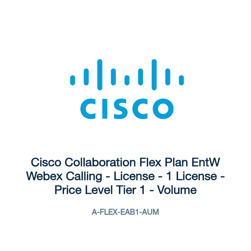 A-FLEX-EAB1-AUM: Cisco Collaboration Flex Plan EntW Webex Calling