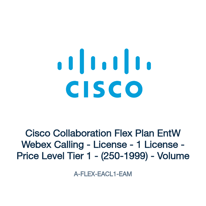 A-FLEX-EACL1-EAM: Cisco Collaboration Flex Plan EntW Webex Calling