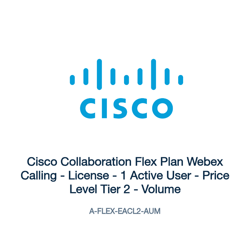 A-FLEX-EACL2-AUM: Cisco Collaboration Flex Plan Webex Calling