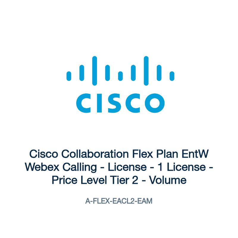 A-FLEX-EACL2-EAM: Cisco Collaboration Flex Plan EntW Webex Calling