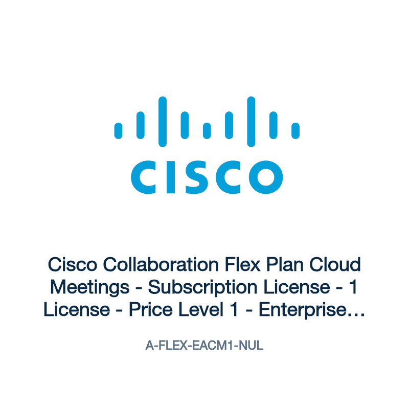 A-FLEX-EACM1-NUL: Cisco Collaboration Flex Plan Cloud Meetings