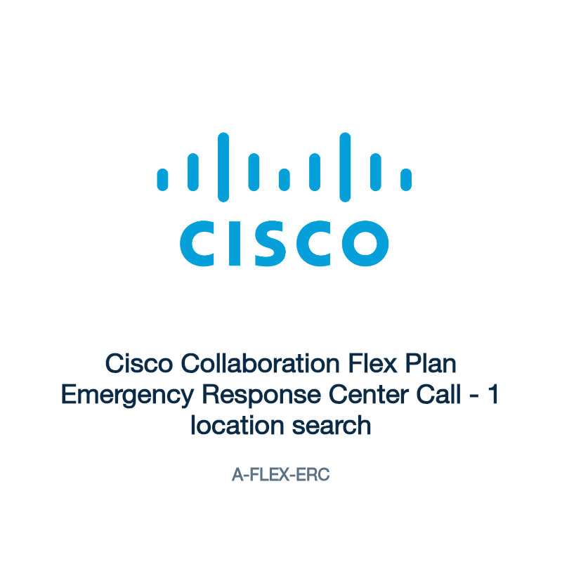 A-FLEX-ERC: Cisco Collaboration Flex Plan Emergency Response Center Call