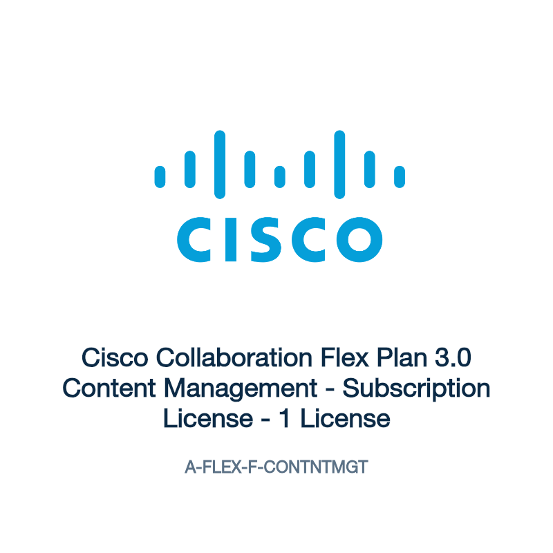 A-FLEX-F-CONTNTMGT: Cisco Collaboration Flex Plan 3.0 Content Management
