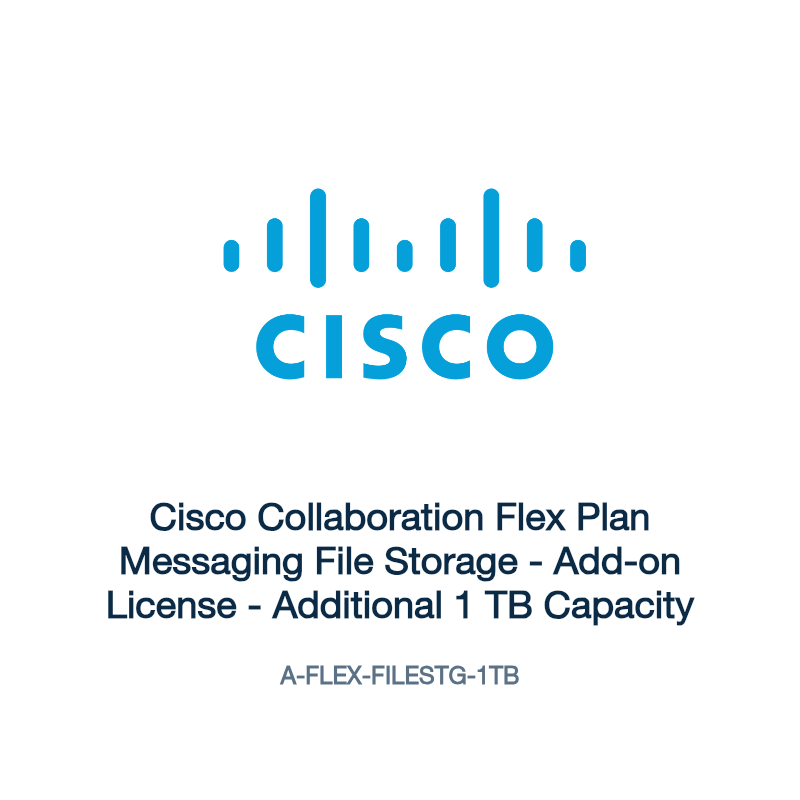 A-FLEX-FILESTG-1TB: Cisco Collaboration Flex Plan Messaging File Storage