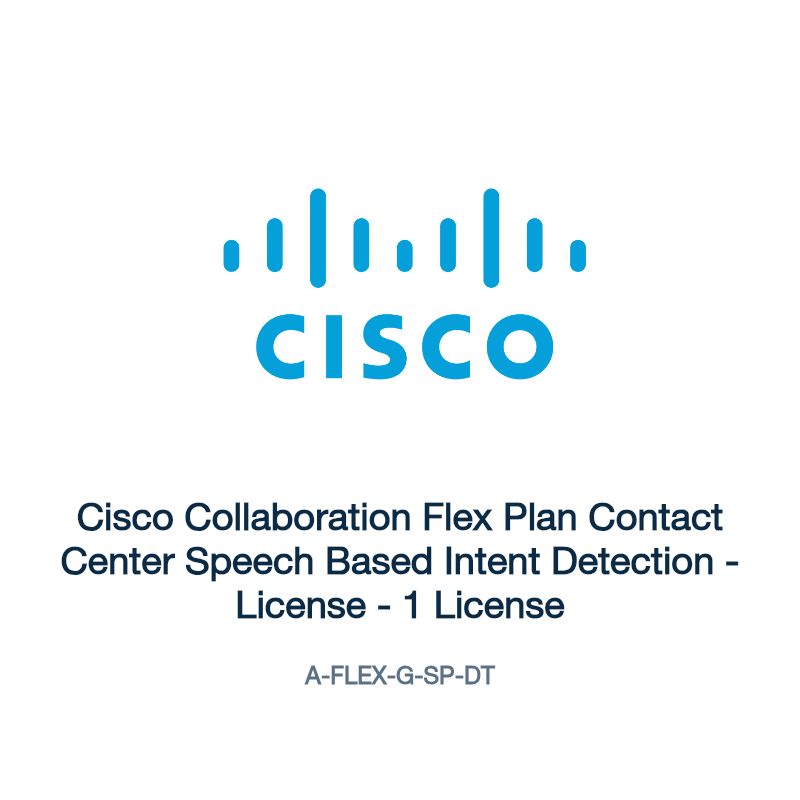 A-FLEX-G-SP-DT: Cisco Collaboration Flex Plan Contact Center Speech Based Intent