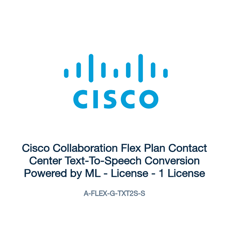 A-FLEX-G-TXT2S-S: Cisco Collaboration Flex Plan Contact Center Text-To-Speech