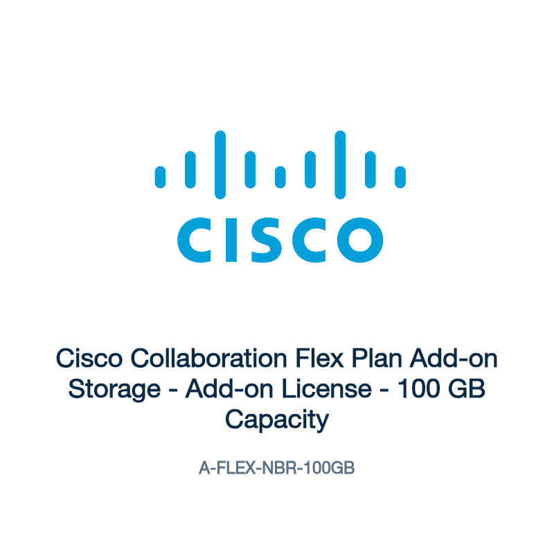 A-FLEX-NBR-100GB: Cisco Collaboration Flex Plan Add-on Storage