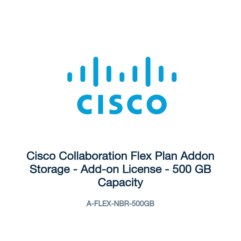 A-FLEX-NBR-500GB: Cisco Collaboration Flex Plan Addon Storage
