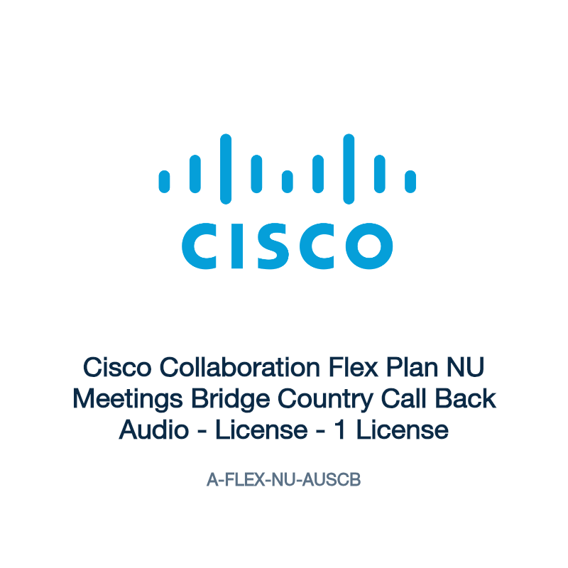 A-FLEX-NU-AUSCB: Cisco Collaboration Flex Plan NU Meetings Bridge Country Call Back