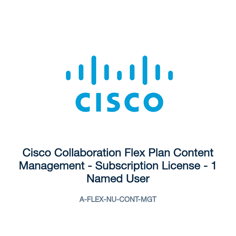 A-FLEX-NU-CONT-MGT: Cisco Collaboration Flex Plan Content Management