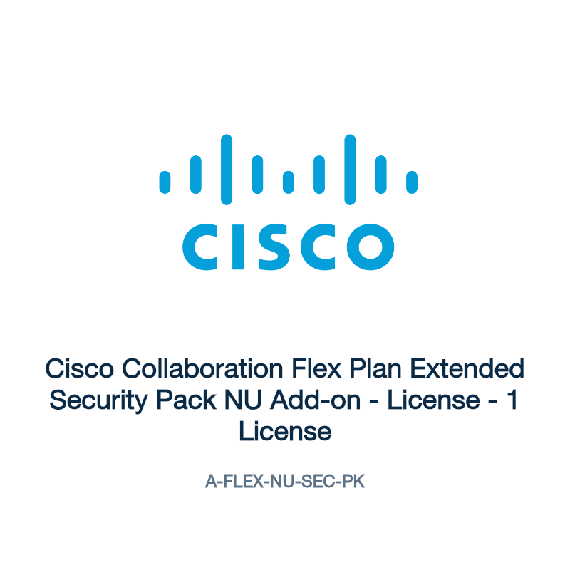 A-FLEX-NU-SEC-PK: Cisco Collaboration Flex Plan Extended Security Pack NU Add-on