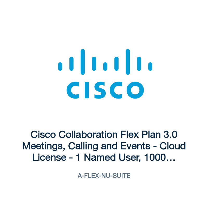 A-FLEX-NU-SUITE: Cisco Collaboration Flex Plan 3.0 Meetings, Calling and Events