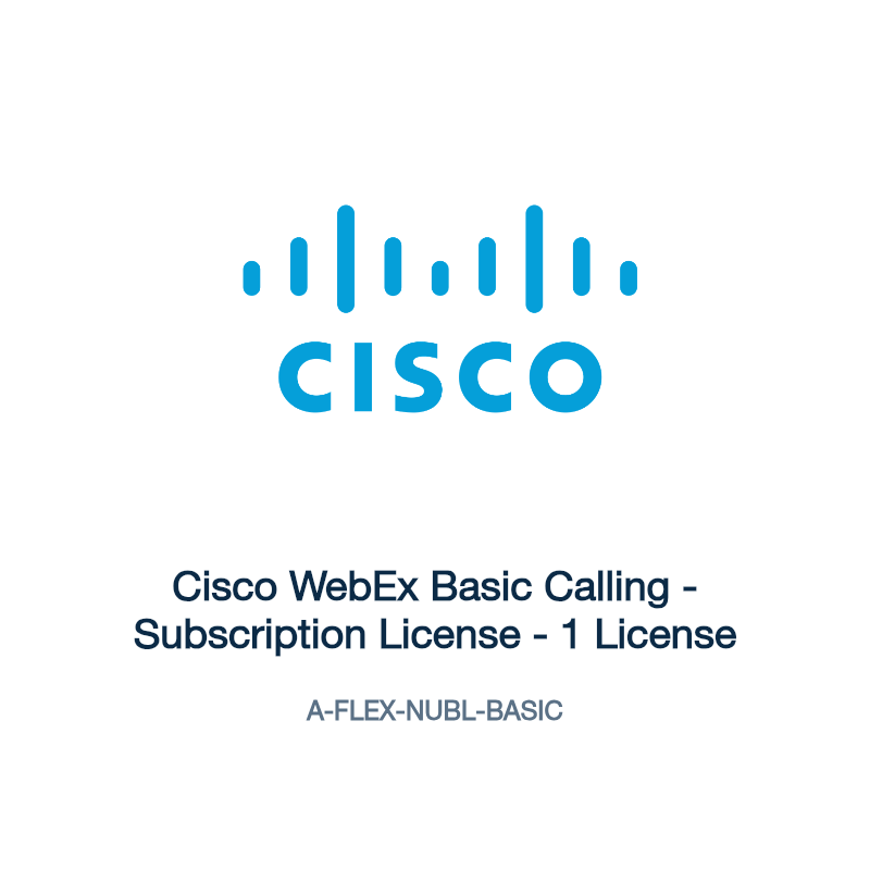 A-FLEX-NUBL-BASIC: Cisco WebEx Basic Calling
