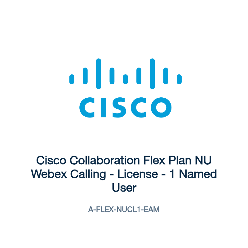 A-FLEX-NUCL1-EAM: Cisco Collaboration Flex Plan NU Webex Calling