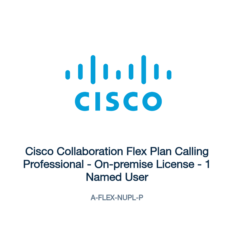 A-FLEX-NUPL-P: Cisco Collaboration Flex Plan Calling Professional